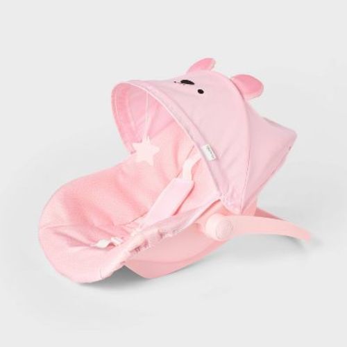 Pink Dot Bear Doll Car Carrier For 14" - 16" Dolls - Gigglescape™