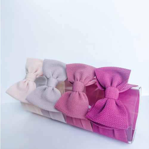 Champagne, Powder Pink, Rosie Posie , & Dark Rose “Chandler” NEWBORN Bundle (4)