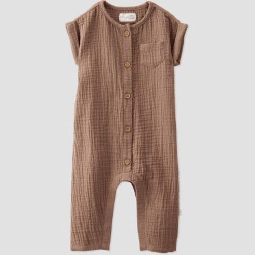 Little Planet by Carter's Organic Baby Gauze Nutmeg Jumpsuit, Size: 12M