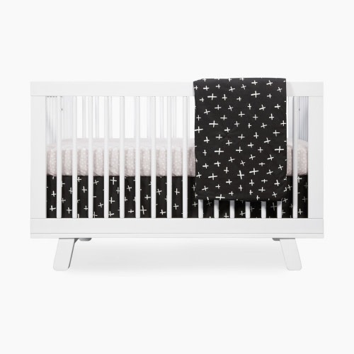 babyletto 5-Piece Nursery Crib Bedding Set - Tuxedo Monochrome