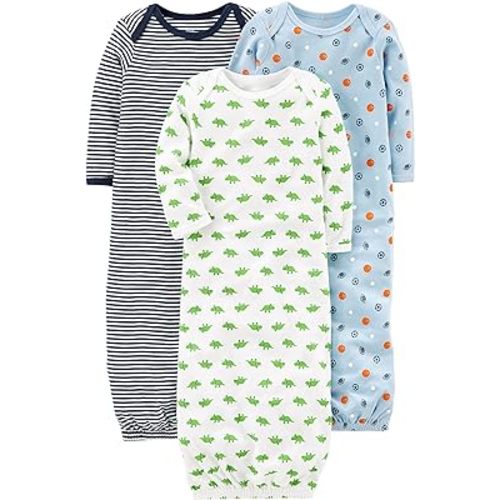 Simple Joys by Carter's Baby Boys' Cotton Sleeper Gown, Pack of 3