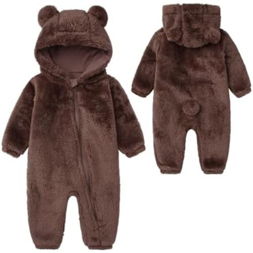 baby fluffy costume furry bear onesie baby fuzzy teddy bear outfit baby newborn plush clothes
