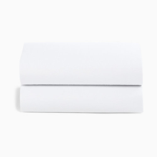 SnuzPod5 Bassinet 2 Pack Fitted Sheets - White