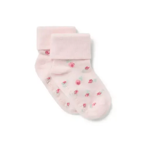 Baby Pink Blossom Floral Baby Floral Foldover Sock by Janie and Jack