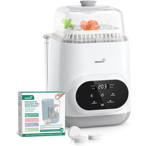 Grownsy EaseClean Bottle Washer Pro & 130pcs Detergent Washing Tablets