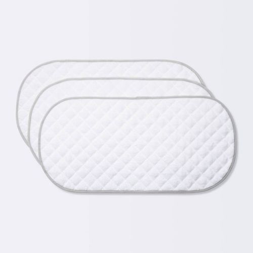 Changing Pad Liner White With Gray Edge - Cloud Island™ 3pk