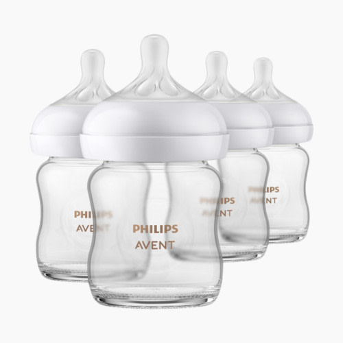 Philips Avent Glass Natural Baby Bottle with Natural Response Nipple - 4 Oz, 4