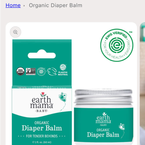 Organic Diaper Balm | Earth Mama
