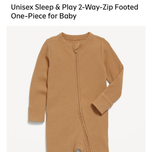 Unisex Sleep & Play 2-Way-Zip Footed One-Piece for Baby | Old Navy