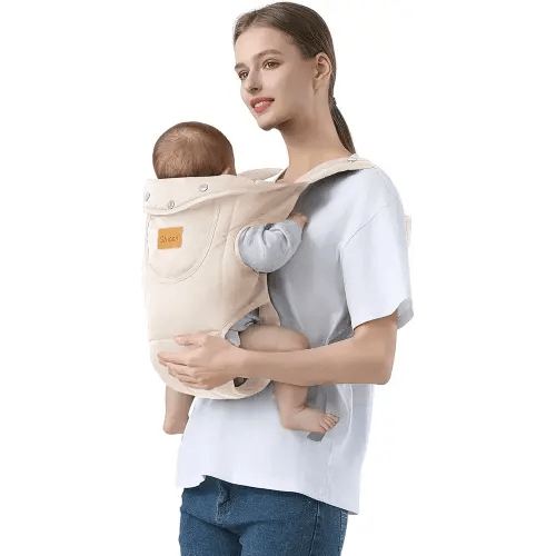 Shiaon Baby Carrier Newborn to Toddler(7-30lbs), Toddler Carrier Baby Holder Carrier with Adjustable Shoulder Strap, Chest Carriers, Beige