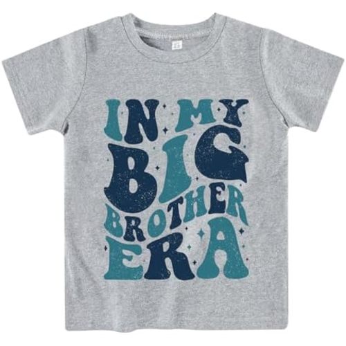 Big Brother Shirt for Toddler Baby Boy Big Bro Announcement T-Shirt Graphic Tee Short Sleeve Shirt