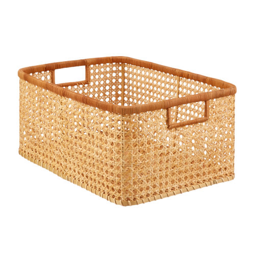 Albany Cane Rattan Bins | The Container Store