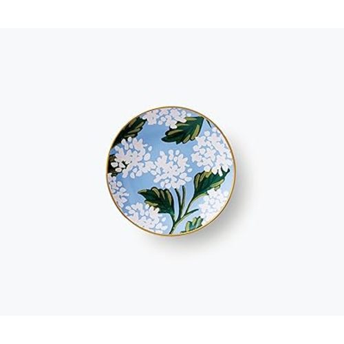 RIFLE PAPER CO. Hydrangea Ring Dish, Protect Your Trinkets and Jewelry, Minimize Loss, Organize Desk, Small Item Security, Keep Valuables Safe and Visible, Cute and Fashionable