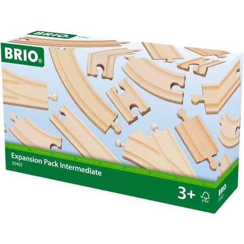 BRIO World 33402 Expansion Pack Intermediate - Wooden Train Set for Kids | Enhances Creativity | Compatible with All BRIO Train Sets | FSC Certified | Ideal for Ages 3 and Up