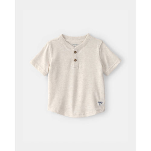 Baby Boy Short-Sleeve Henley T-Shirt - Cream - OshKosh B'gosh | Carter's