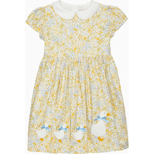 Floral Bloom Duck Dress, Lemon & Blue Floral - Trotters London | Maisonette