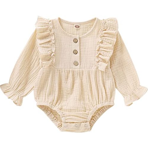 Newborn Baby Girl Clothes Romper Cotton Long Sleeve Romper Solid Infant Jumpsuit Fall Winter Baby Clothes Outfits