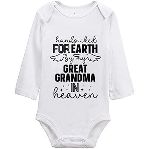 listery Great Grandma Bodysuit Hand Picked For Earth By My Grandma Newborn Hand Picked Great Grandma Clothes Boy Girl