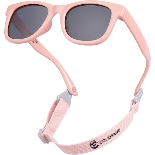 COCOSAND Flexible Baby Sunglasses with Strap Polarized UV Protection for Toddler Infant Newborn Boy Girl Age 0-24 Months