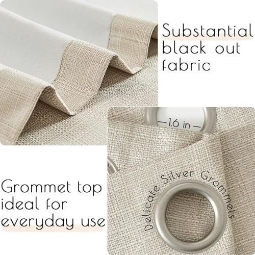 Blackout Curtains 2 Panels | Heathered Beige | 84 in