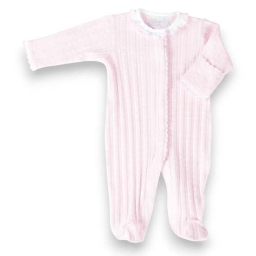 The Yellow Lamb Amory Footed Pajamas Pink