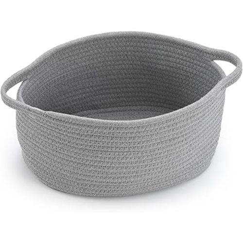 Happyiren Cute Woven Storage Basket with Handle, Baskets for Gifts Empty