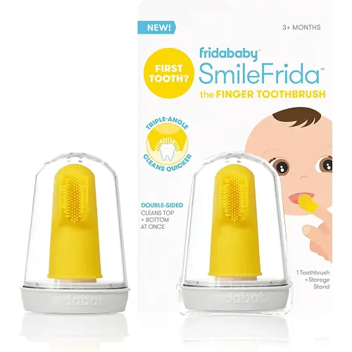 Frida Baby Baby's First Finger Toothbrush with Storage Case, 3 Months and Up, 1pk