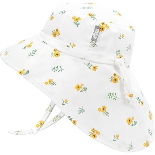 JAN & JUL Girls' Grow-with-Me Cotton Adventure Sun Hat with Large Brim