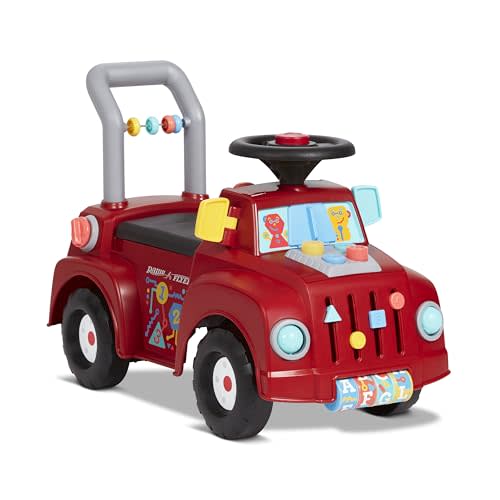 Radio Flyer Tinker Truck with Lights & Sounds, Toddler Ride On Toy, for Ages 1-3, Red, Large