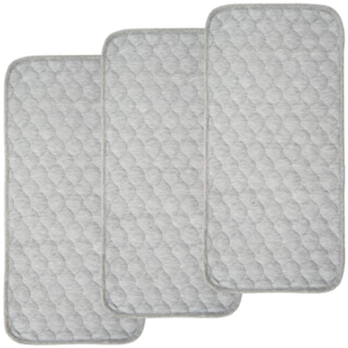 BlueSnail Quilted Thicker Waterproof Changing Pad Liners 3 Count(Gray 13” x 27”)