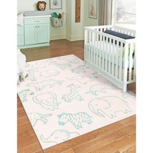 Unique Loom Whimsy Kids Safari Animals Animals Indoor Woven Area Rug