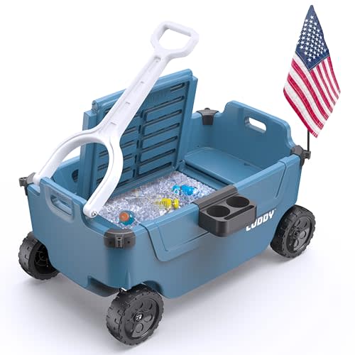 CUDDY Wagon Cooler – Premium Family Wagon and Gear Hauler with Built in 40 QT Cooler, Storage and Cup Holders