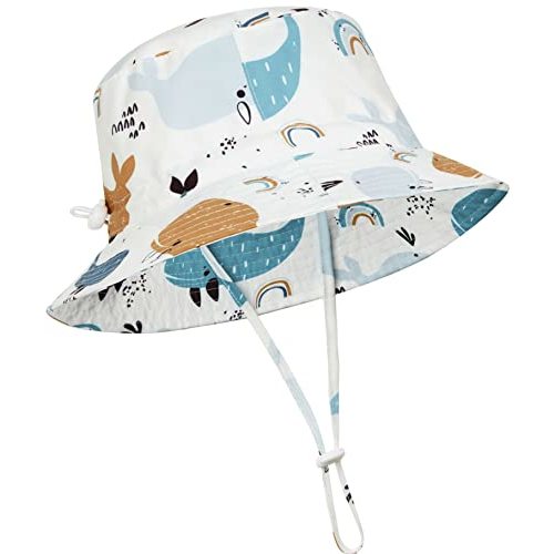 Baby Sun Hat Toddler Bucket Hats Summer Sun Protective Kids Beach Hats Wide Brim Outdoor Camping Hat for Boys Girls