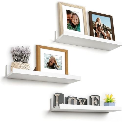 White Floating Shelves - Nursery Bookshelves
