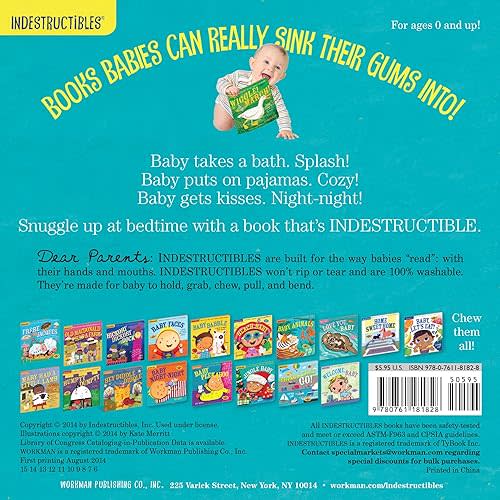 Indestructibles: Baby Night-Night: Chew Proof · Rip Proof · Nontoxic · 100% Washable (Book for Babies, Newborn Books, Safe to Chew) Paperback – Picture Book, August 26, 2014