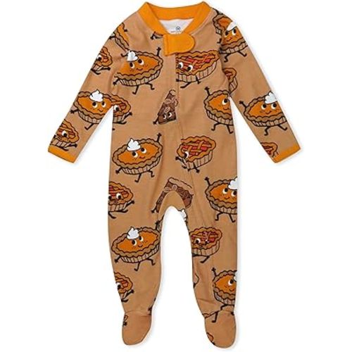 HonestBaby Celebration Sleep & Play Footed One-Piece Pajama Sleeper 100% Organic Cotton