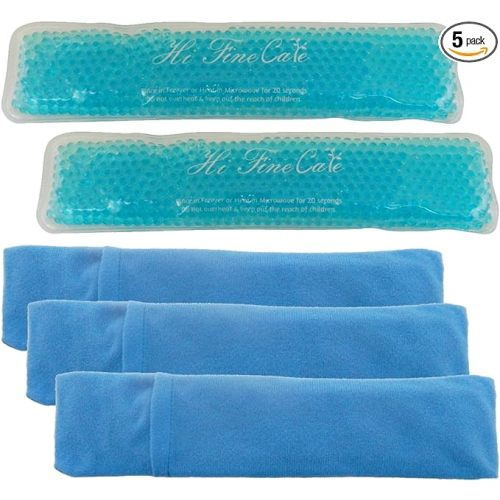 Perineal Cooling Pad, Postpartum Cold Packs Gel Bead Ice Pack Cold Therapy for Women After Pregnancy and Delivery, 2 Ice Pack and 3 Cover (Blue)