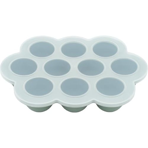 WeeSprout Silicone Baby Food Freezer Tray with Clip-on Lid - Perfect Storage Container for Homemade Baby Food, Vegetable & Fruit Purees, and Breast Milk
