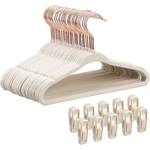 Baby Velvet Hangers 30 Pack - Beige