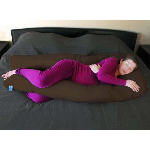 Pregnancy Pillow - Brown U Shape Full Body Pillow and Maternity Support - Support for Back, HIPS, Legs, Belly for Pregnant Women