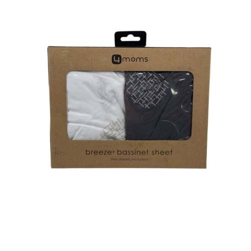 4moms Breeze Bassinet Sheet, Single, White Crosshatch