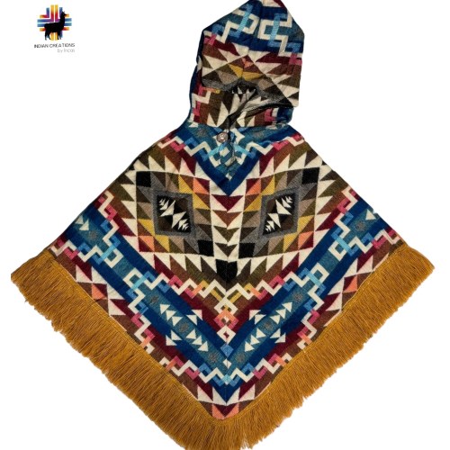 Handmade Alpaca Toddlers/Kids Poncho Size 8 . Super Soft, Super Warm, Super Cute. Free Shipping!
