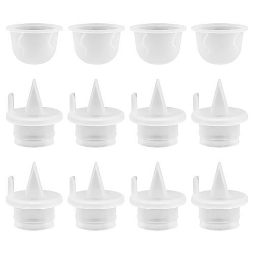 12pcs Replacement Breast Pump Parts for Baby Buddha, 8 Duckbill Valves & 4 Silicone Membrane Breast Pump Accessories for BabyBuddha Zoomee Z1/Z2 Motif Medical Twist (BPA Free & DEHP Free)
