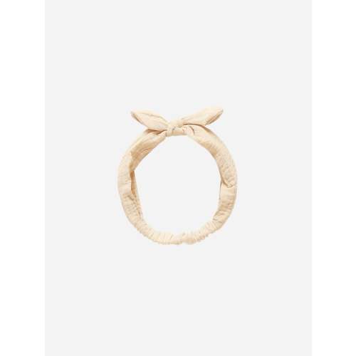 Baby Bow Headband || Ecru