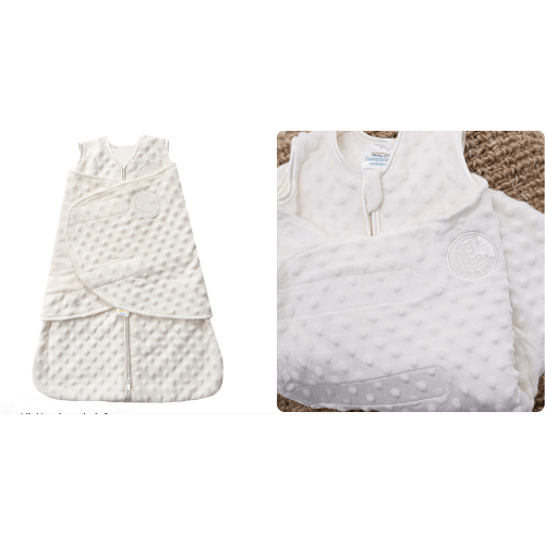 Cream Plushy Dot Velboa Swaddle - Newborn | HALO