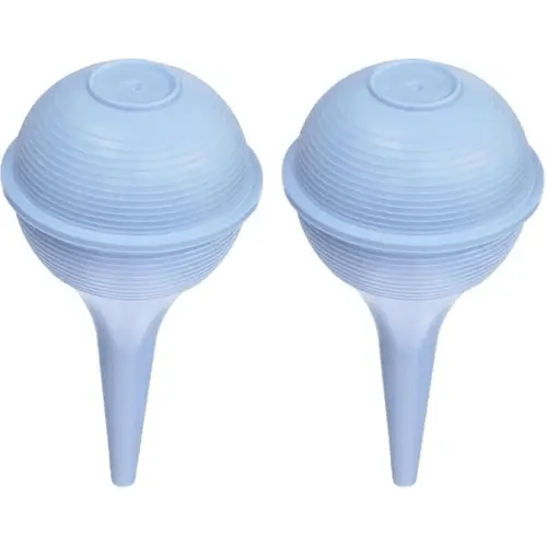 DMI Baby Nasal Aspirator, Ear Syringe, Clears Airway & Nasal Passages, Gentle Suction, Portable & Lightweight, Doubles as Earwax Removal Tool, Blue (Pack of 2)