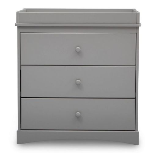 Delta Children Skylar 3-drawer Dresser With Changing Top And Interlocking Drawers - Gray