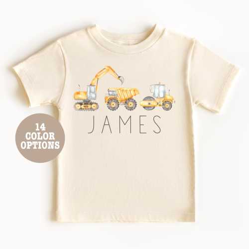 Personalized Construction Shirt, Equipment Shirt, Truck Kids Shirt, Dump Truck Shirt, Toddler Shirt, Boys Shirt, Construction Kids Shirt