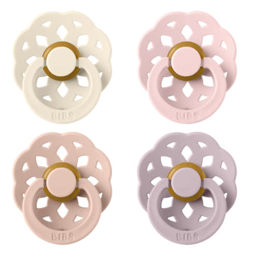 BIBS Boheme Pacifier 4pk - Ivory/Blush/Blossom/Dusky Lilac
