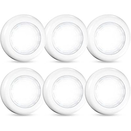Tap Light 6 Pack Portable LED Puck Touch Night Lights - Battery Operated Under Cabinet Lighting for Kitchen, Closet, Classroom, Indoor & Outdoor